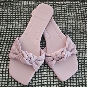Marc Fisher Lavender Knotted Slide Sandals